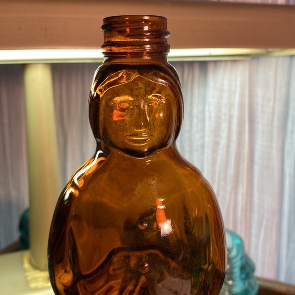 1961 Mrs. Butterworth, Pancake Syrup amber glass Vintage - Picture 2 of 10
